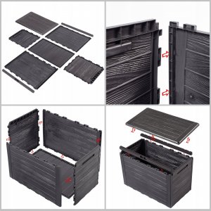 Skrzynia ogrodowa Kadax KADAX Skrzynia Ogrodowa Taras Balkonowa 190L Brąz 4