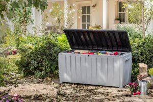 Skrzynia ogrodowa Kadax Skrzynia Do Ogrodu Na Taras Siedzisko Schowek 340L 4