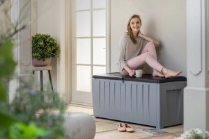 Skrzynia ogrodowa Kadax Skrzynia Do Ogrodu Na Taras Siedzisko Schowek 340L 7