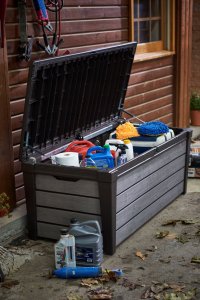 Skrzynia ogrodowa Kadax Skrzynia Schowek Ogrodowy Balkonowy Siedzisko 455L 5