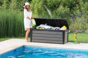 Skrzynia ogrodowa Kadax Skrzynia Schowek Ogrodowy Balkonowy Siedzisko 455L 6