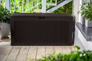 Skrzynia ogrodowa Kadax Keter Skrzynia Ogrodowa Box Samoa 270L Rattan Brąz 8