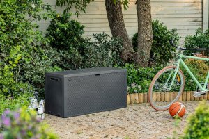 Skrzynia ogrodowa Kadax Skrzynia Ogrodowa Balkonowa Do Ogrodu Grafit 280 L 9