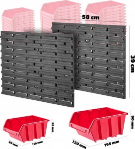 Kadax Tablica Narzędziowa Ścianka 58x78cm 38 el 3