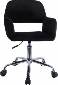 Krzesło biurowe Fabryka Mebli Akord Fotel welurowy obrotowy FD-22 - Czarny 1