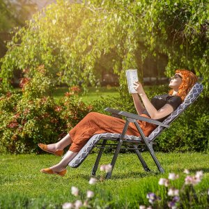 Kadax KADAX Leżak Ogrodowy Fotel Plażowy Z Podnóżkiem 5