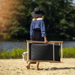 Kadax KADAX Leżak Drewniany Ogrodowy Plażowy Składany 8
