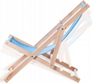 Kadax Leżak Ogrodowy Fotel Plażowy Składany Drewniany 11