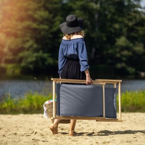 Kadax KADAX Leżak Drewniany Plażowy Składany Leżaki 2szt 7
