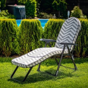 Kadax Leżak Fotel Ogrodowy Plażowy Regulowany 150kg 4