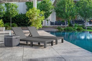 Kadax Keter Leżak Ogrodowy Regulowany Z Materacem 2szt 4