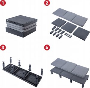 Kadax Keter Leżak Ogrodowy Regulowany Z Materacem 2szt 6