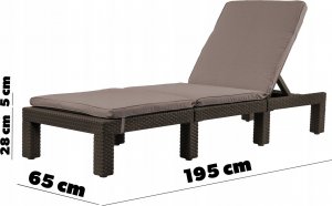 Kadax Keter Leżak Ogrodowy Regulowany Z Materacem 2szt 3