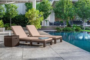 Kadax Keter Leżak Ogrodowy Regulowany Z Materacem 2szt 7