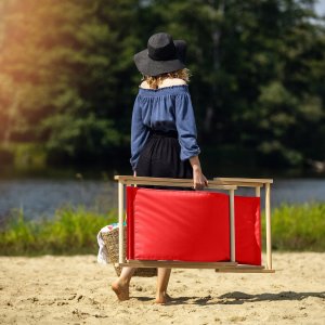 Kadax Leżak Ogrodowy Składany Drewniany 7