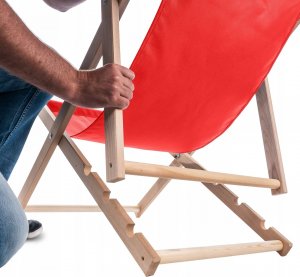 Kadax Leżak Ogrodowy Składany Drewniany 9