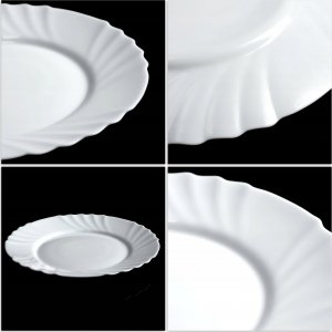 Kadax Talerzyk Deserowy Talerz Okrągły Biały 20cm 1szt 3