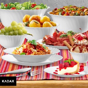 Kadax Talerzyk Deserowy Talerz Okrągły Biały 20cm 1szt 6
