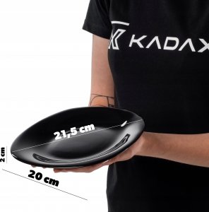 Kadax Talerz Deserowy 21,5 cm Czarny Talerzyk Do Ciasta 3