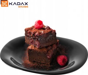 Kadax Talerz Deserowy 21cm Talerze Zestaw Talerzy Czarny 2