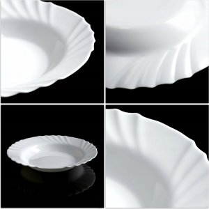 Kadax Talerz Obiadowy Głęboki Do Zupy Biały 23cm 1szt 3