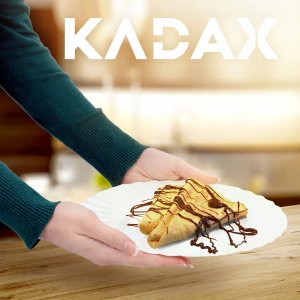 Kadax Talerz Obiadowy Płytki Okrągły Biały 25cm 1szt 2