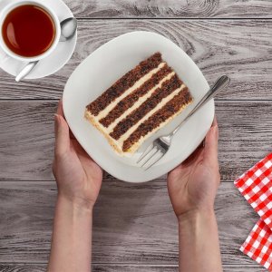 Kadax KADAX Talerz Deserowy 21,5cm Talerzyk Biały Ciasta 6