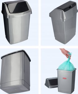 Kosz na śmieci Kadax uchylny szary 4
