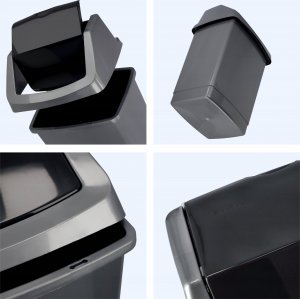 Kosz na śmieci Kadax uchylny szary 5