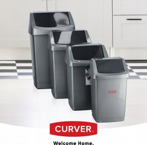 Kosz na śmieci Kadax uchylny szary 6