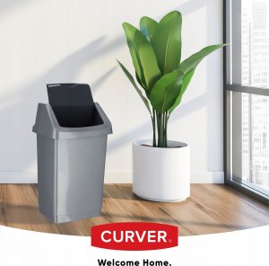 Kosz na śmieci Kadax uchylny szary 7