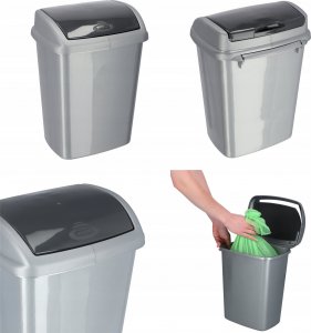 Kosz na śmieci Kadax uchylny grafitowy 3