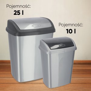 Kosz na śmieci Kadax uchylny grafitowy 7