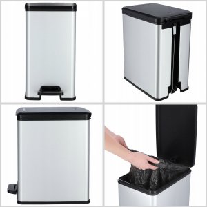 Kosz na śmieci Kadax na pedał srebrny (213300) 5