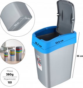 Kosz na śmieci Kadax niebieski 2