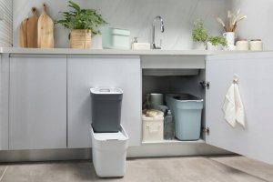 Kosz na śmieci Kadax do segregacji uchylny biały (02100-177-00) 8