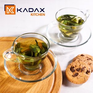 Kadax filiżanki Z spodkiem Do Kawy Herbaty 200ml 2szt. 2