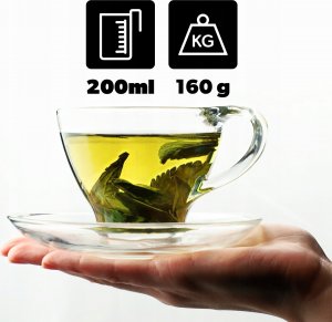 Kadax filiżanki Z spodkiem Do Kawy Herbaty 200ml 2szt. 4