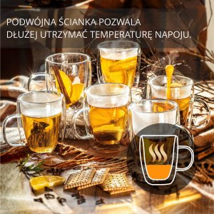 Kadax Szklanki Termiczne Z Podwójną Ścianką 270 ml 2szt 11