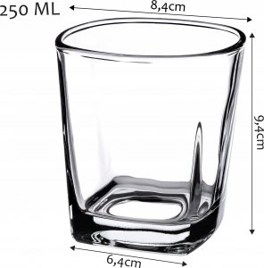 Kadax Szklanka Literatka Do Drinków Whisky Napojów 250ml 5