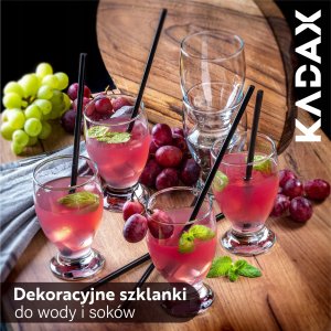 Kadax Zestaw Szklanek Na Nóżce Do Soku Deserów 300ml 6x 2