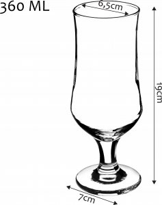 Kadax Szklanka Kufel Do Piwa Drinków Koktajli 360ml 1szt 6