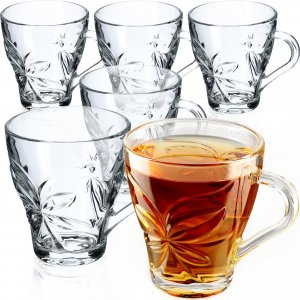 Kadax Szklanki Szklanka Do Kawy Herbaty Kubek 250ml 6szt 1