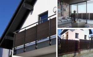 Kadax Osłona Balkonowa Mata Balkon Technorattan 0,9x3M 11