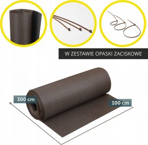 Kadax Osłona Balkonowa Mata Balkon Technorattan 0,9x3M 7