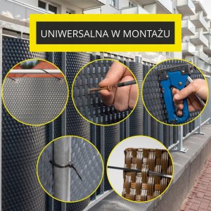 Kadax Osłona Balkonowa Mata Balkon Technorattan 0,9x3M 6