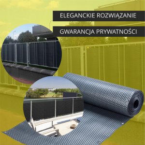 Kadax Osłona Balkonowa Mata Balkon Technorattan 0,9x3M 8