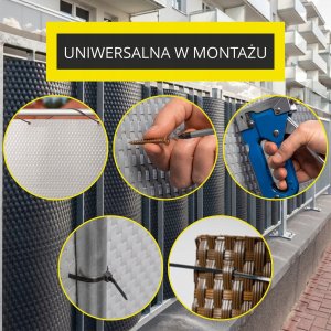 Kadax Osłona Balkonowa Mata Balkon Technorattan 0,9x3M 6