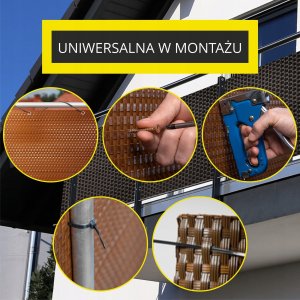 Kadax Osłona Balkonowa Mata Balkon Technorattan 0,9x4M 6