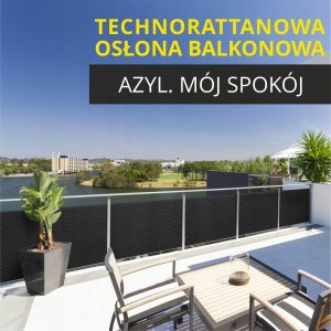 Kadax Osłona Balkonowa Mata Balkon Technorattan 1x3M 4